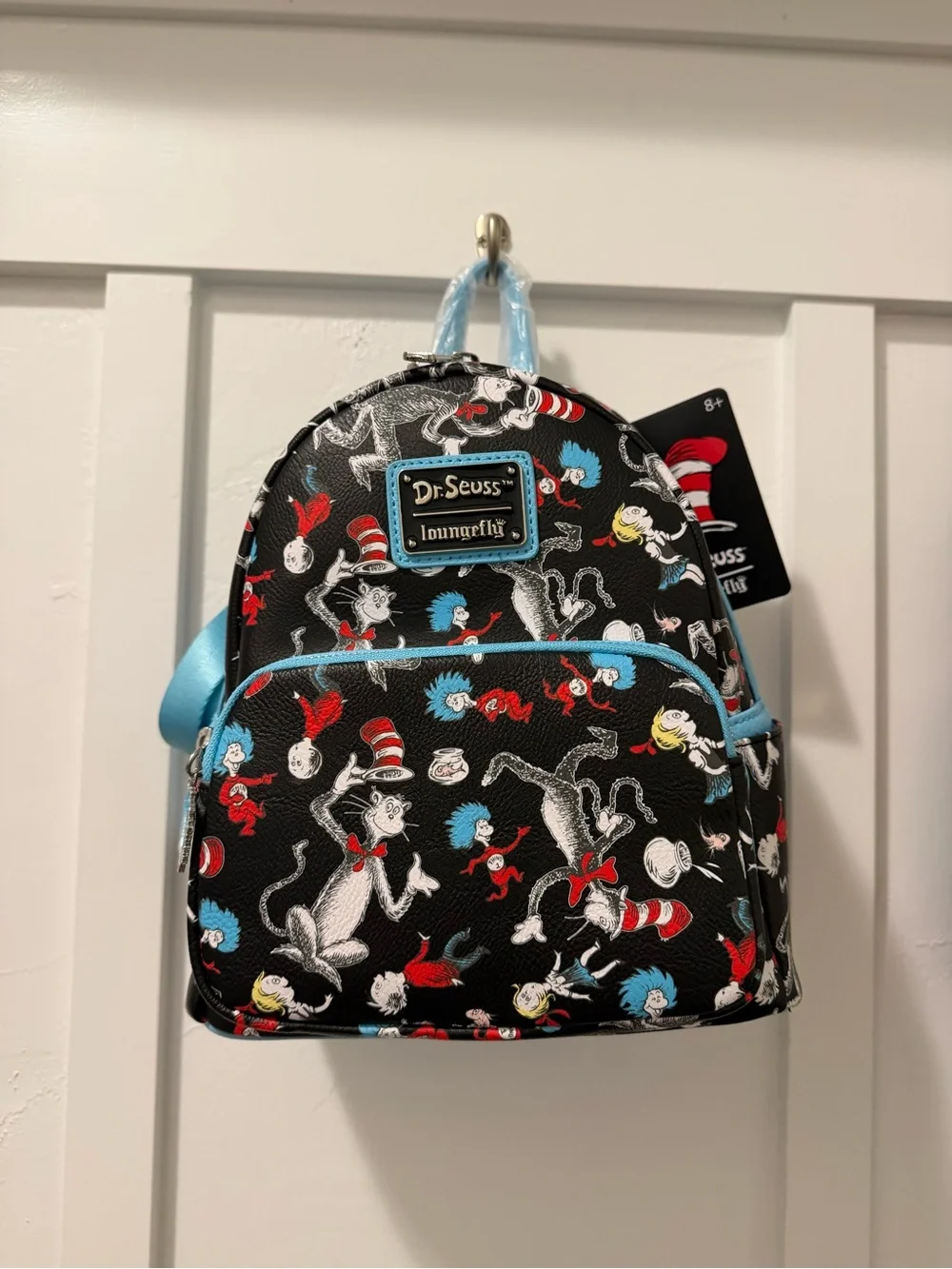 Loungefly x Dr. Seuss Blue-Accent Cat in the Hat Kids Mini Backpack